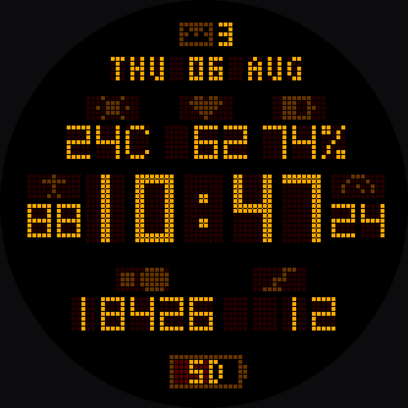 Amber theme with pictograms