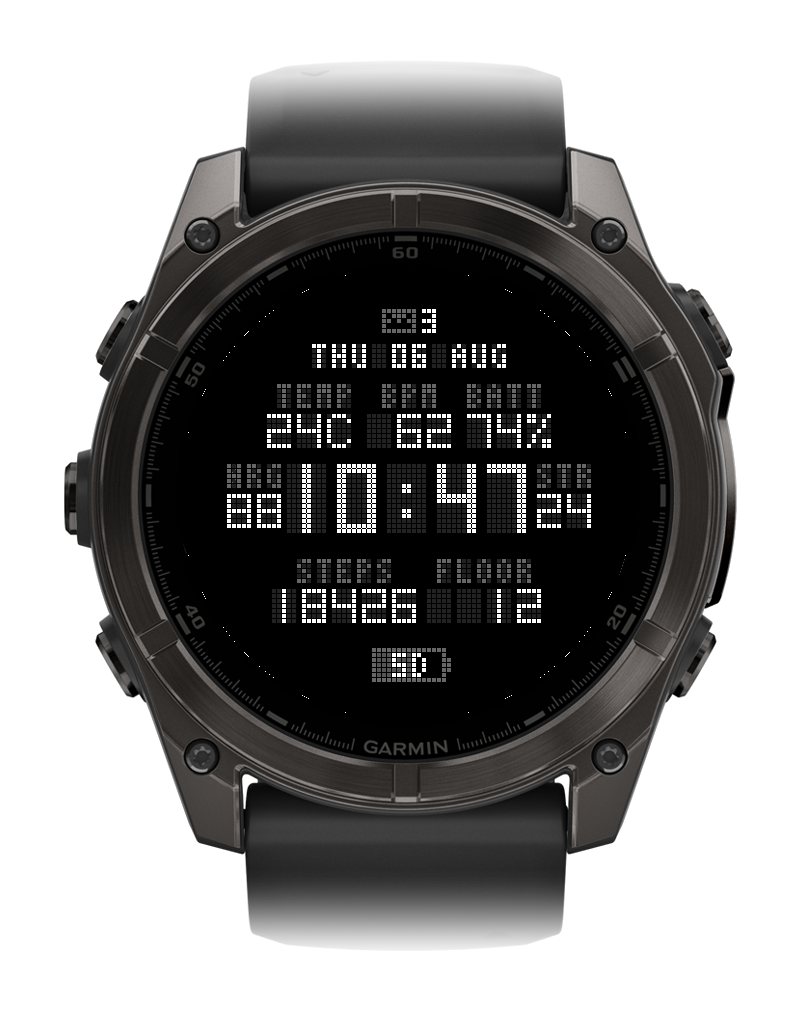 Dot LED on a watch, cycling through all ten colour themes.